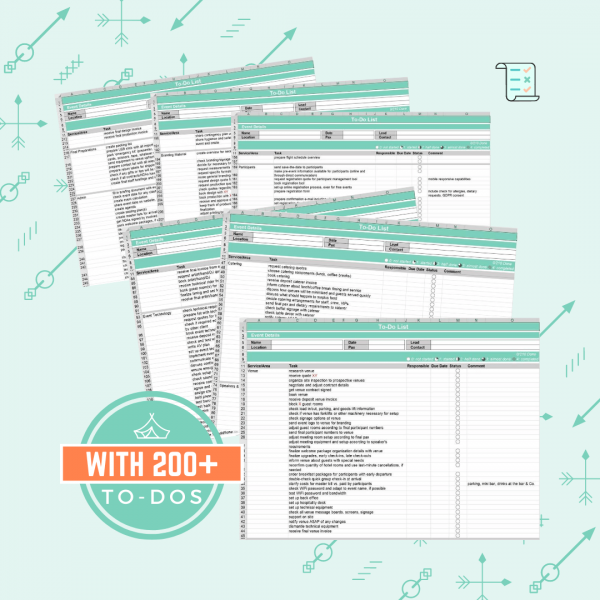Event Planning Workbook Template Library - to-do