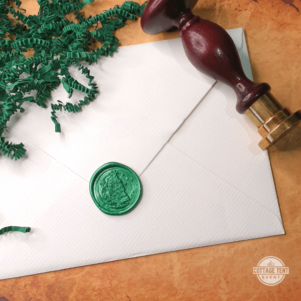 Wax Seal - christmas tree envelope